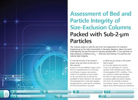 Assessing particle and column-bed integrity of SEC columns